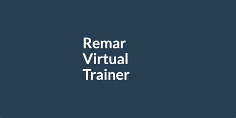 remar virtual trainer login online